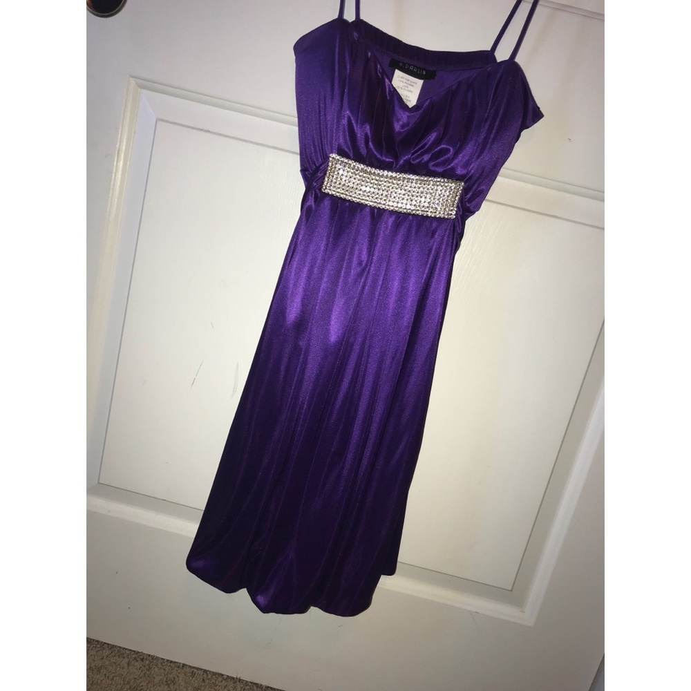 Short Purple Silk Dress
